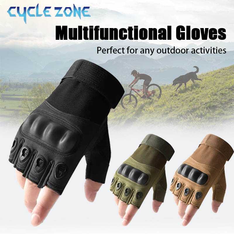 Outdoor Camping Zone - Half/Full Finger Cycling Gloves Hard Knuckle