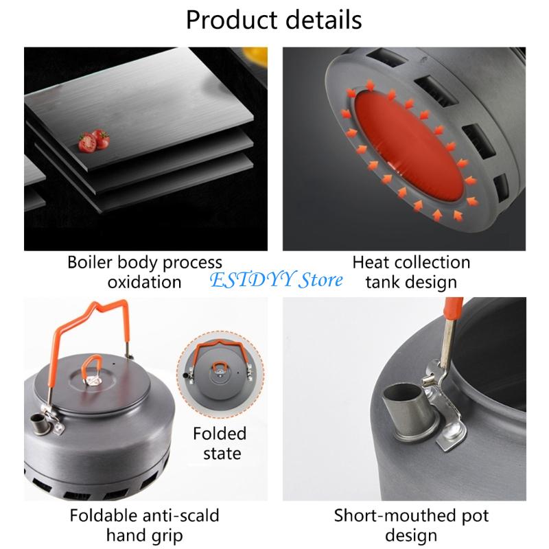 Outdoor Camping Kettle - G6DE Outdoor Camping Kettle Whistling Teas