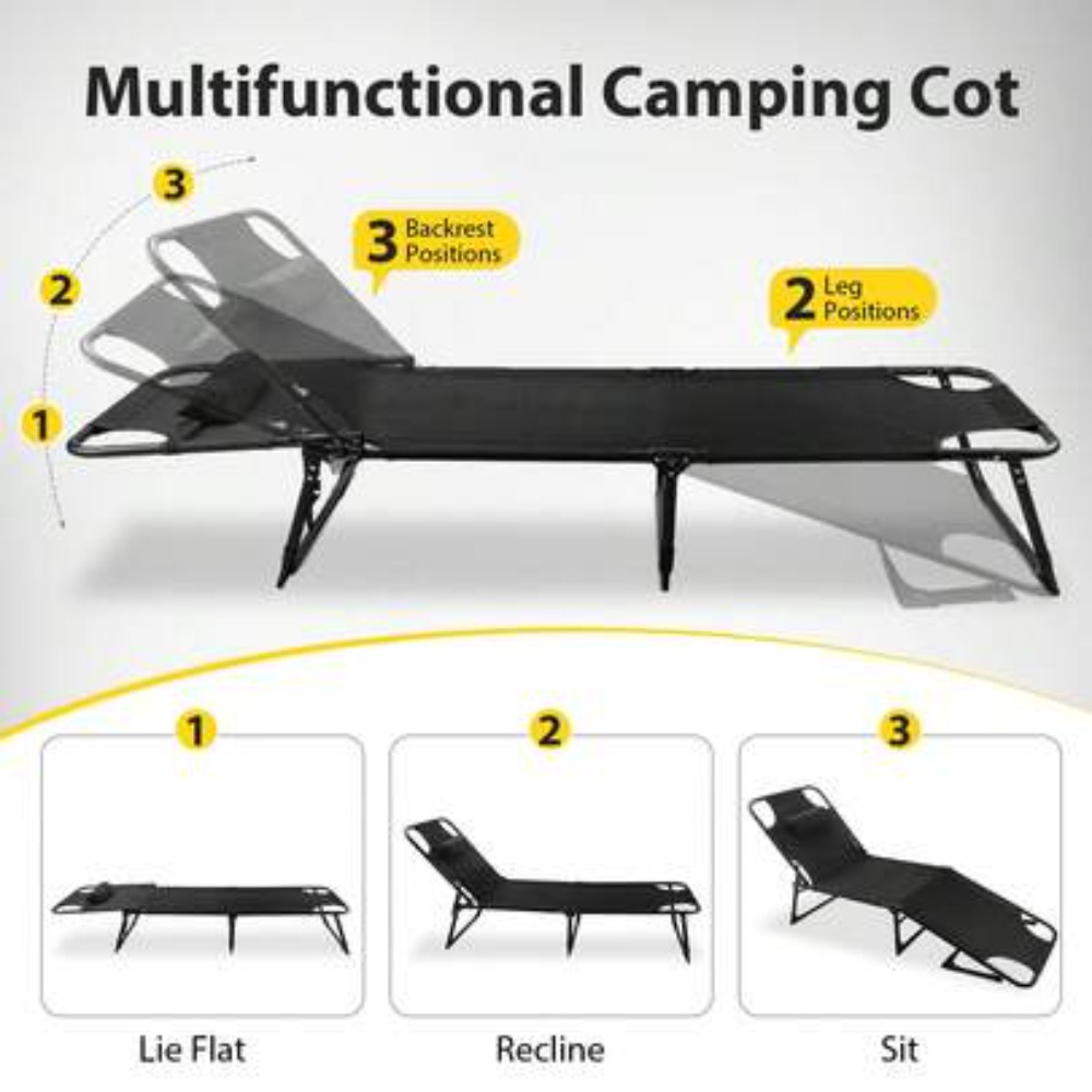 Heavy Duty Folding Camping Cot - Outdoor Camping Cot recension och pris