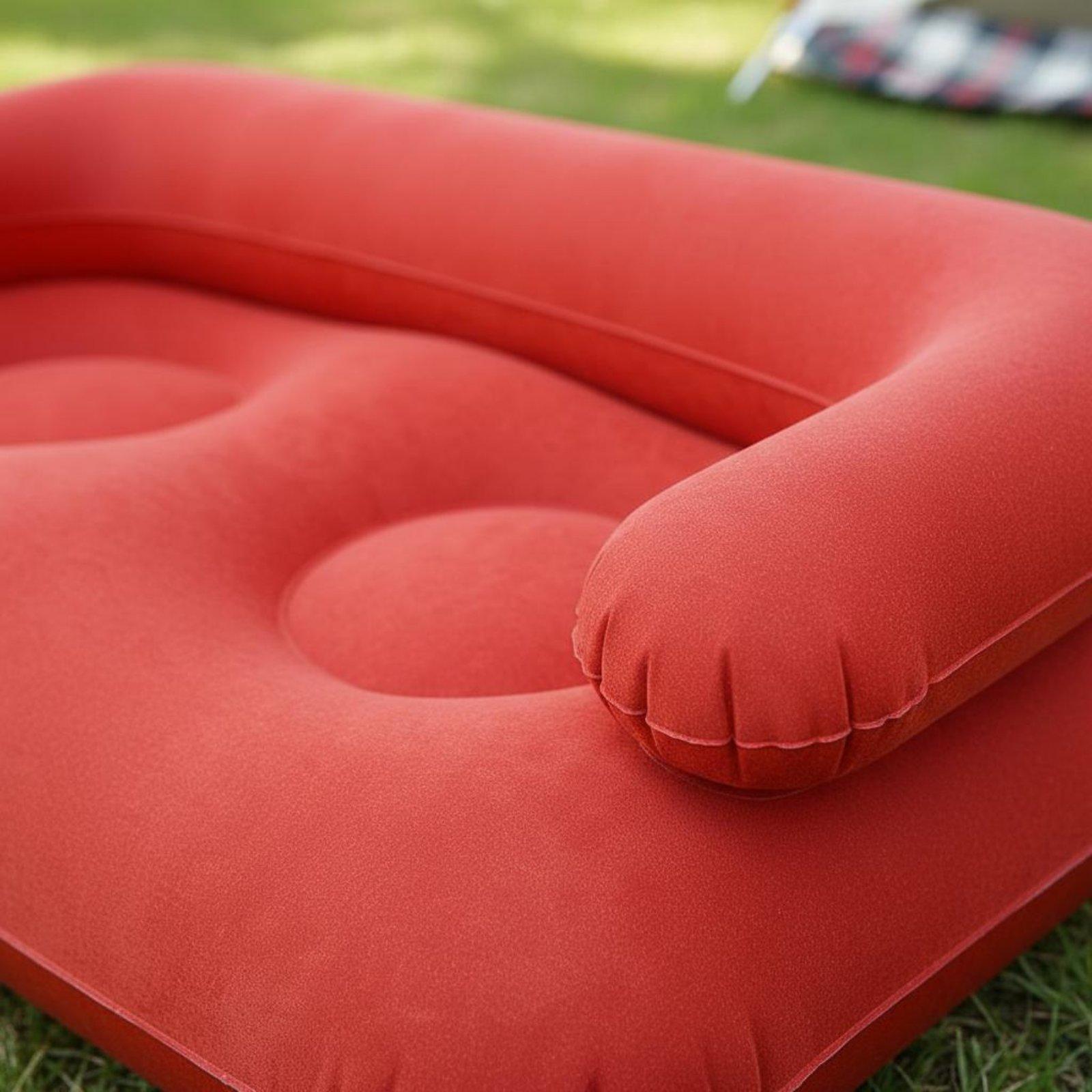 Flocked Inflatable Sofa PVC Fl - Outdoor Camping Couch recension och pris