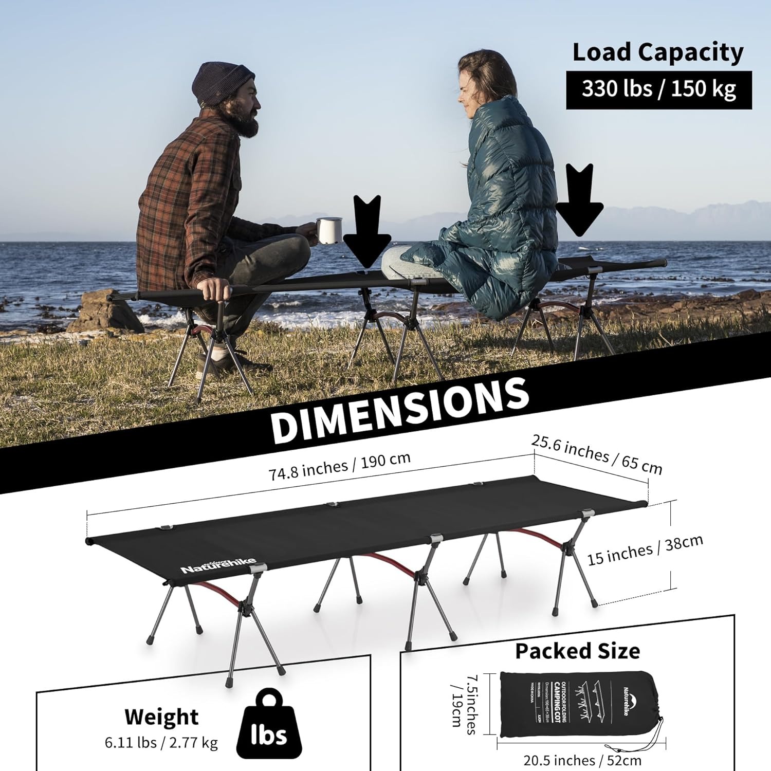 Naturehike Folding Camping Cot - Outdoor Camping Cot recension och pris