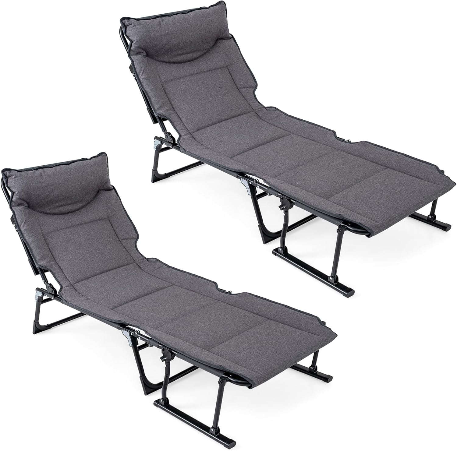 Folding Patio Lounge Chair Set - Outdoor Camping Cot recension och pris