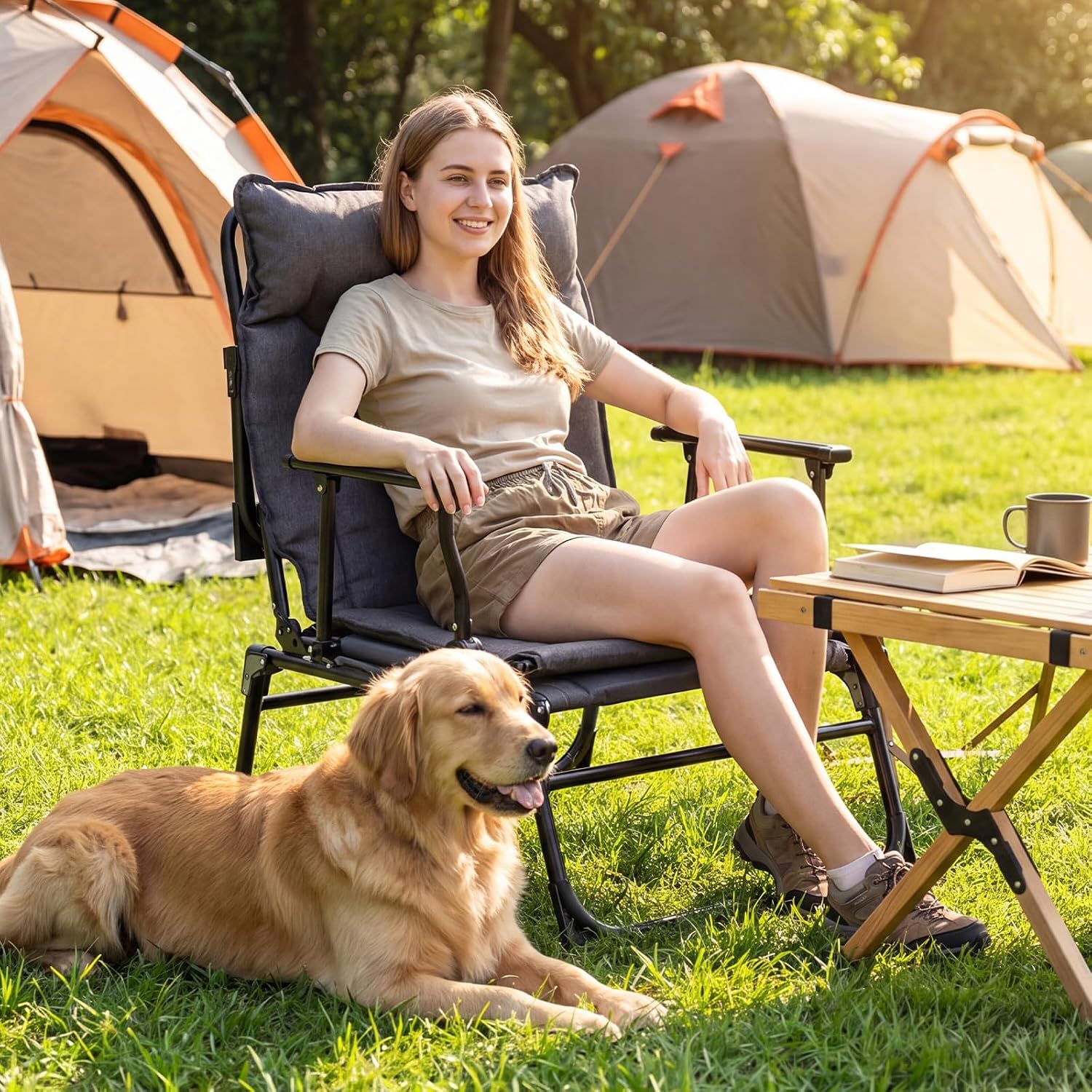 Folding Patio Lounge Chair Set - Outdoor Camping Cot recension och pris