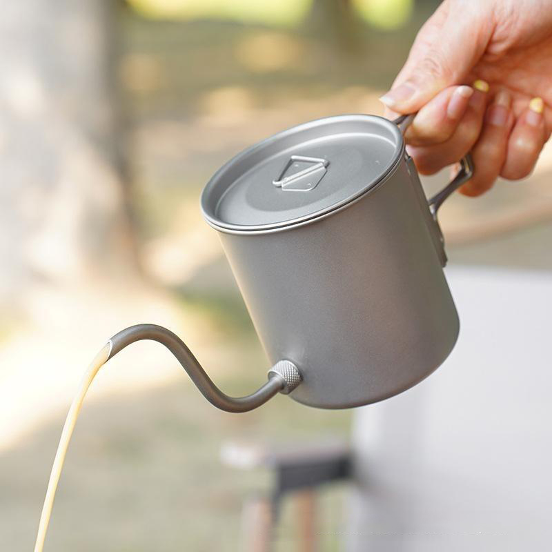 Pure Titanium Gooseneck Pour O - Outdoor Camping Kettle recension och pris