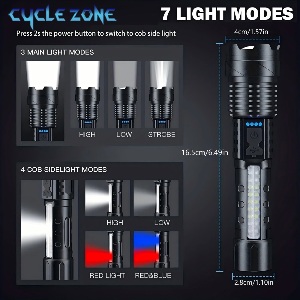 XHP50 Flashlight Zoomable Flas - Outdoor Camping Zone recension och pris