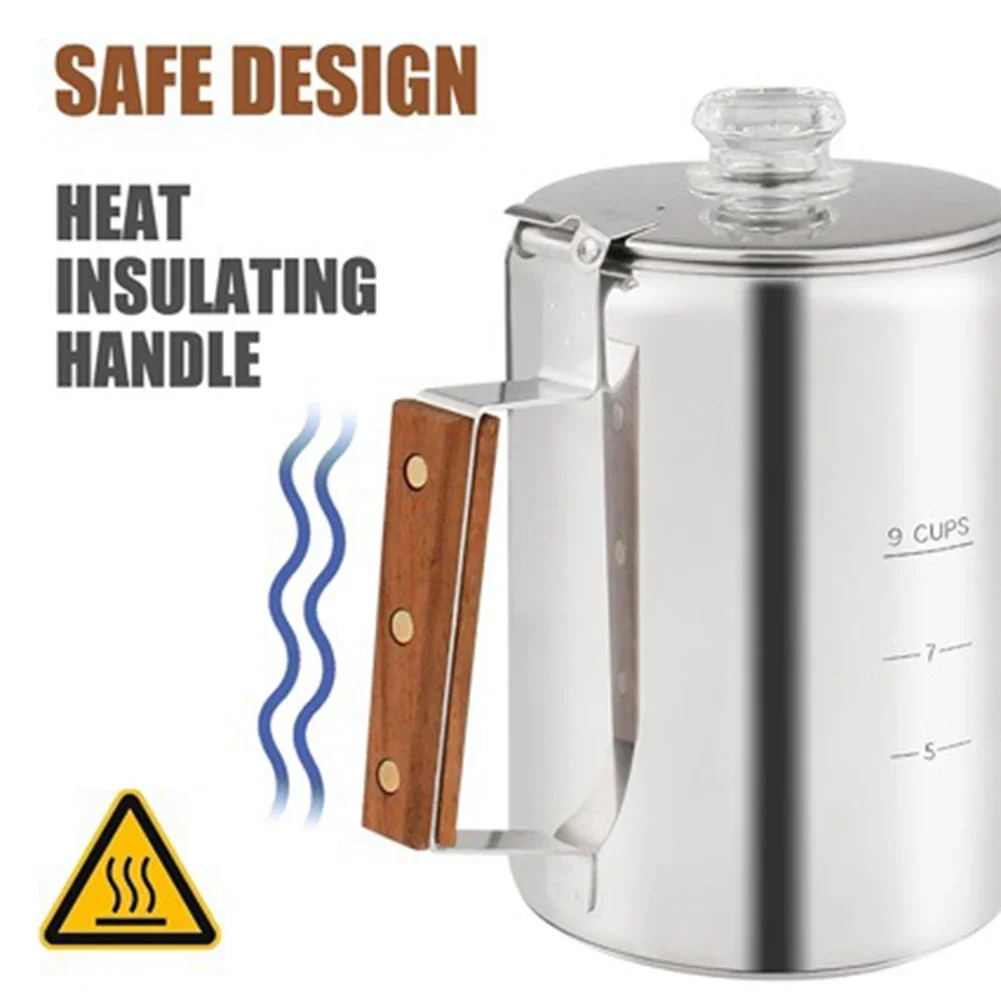 9 Cup Coffee Maker Camping Cof - Camp Percolator Coffee recension och pris