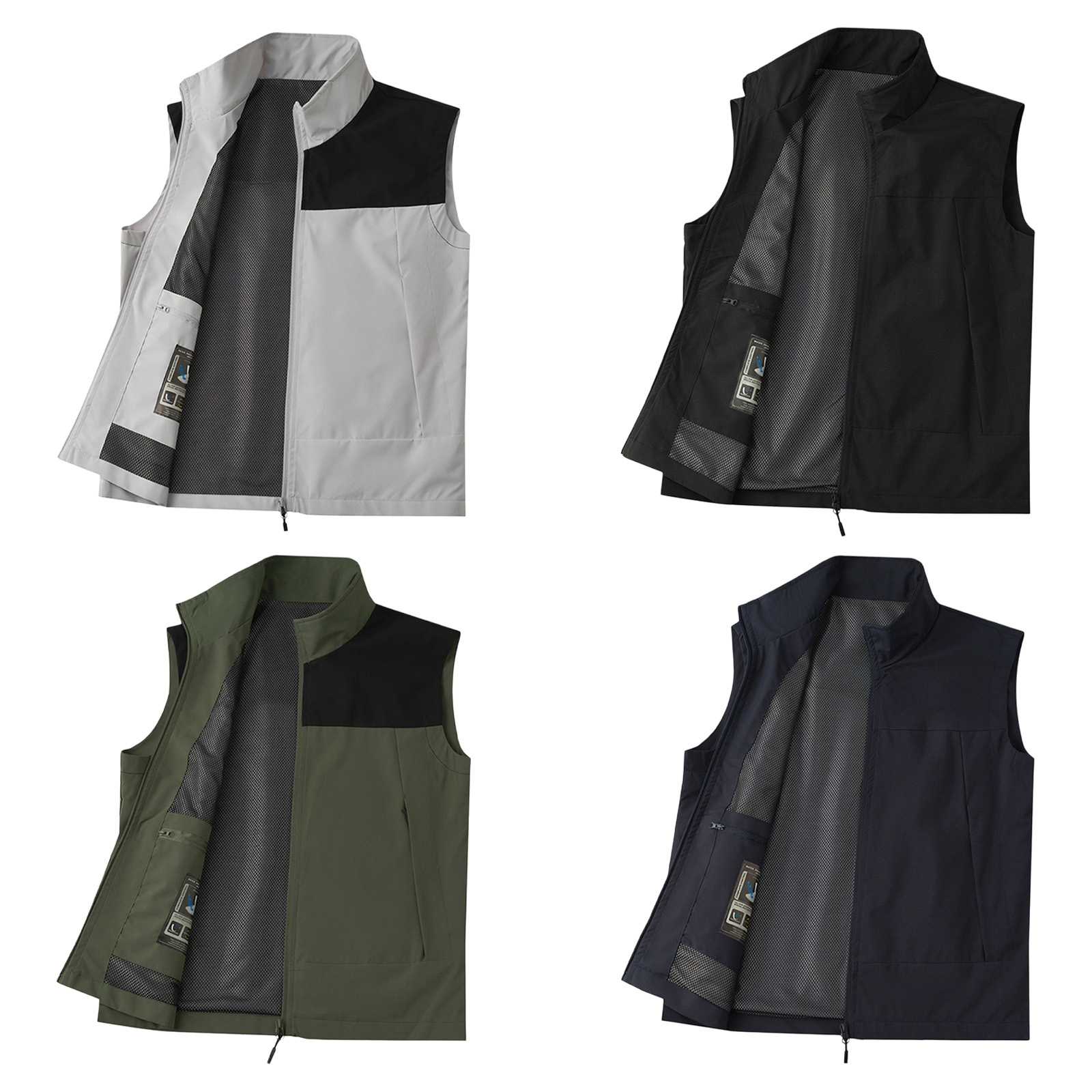 #M-5XL Men Golf Vest Stand Col - Outdoor Camping Winter recension och pris