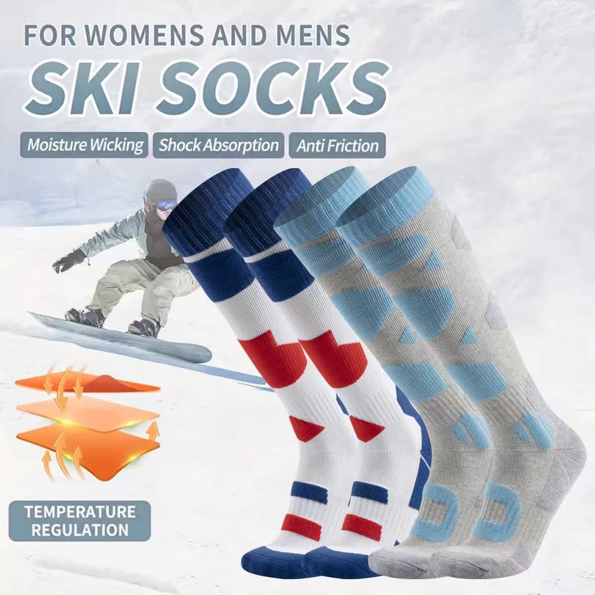 Thermal Winter Ski Socks Thick - Outdoor Camping Winter recension och pris