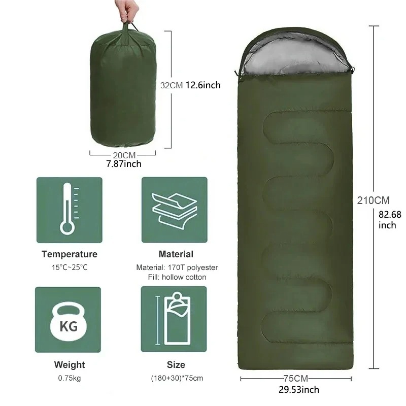 Camping Sleeping Bag Lightweig - Outdoor Camping Winter recension och pris