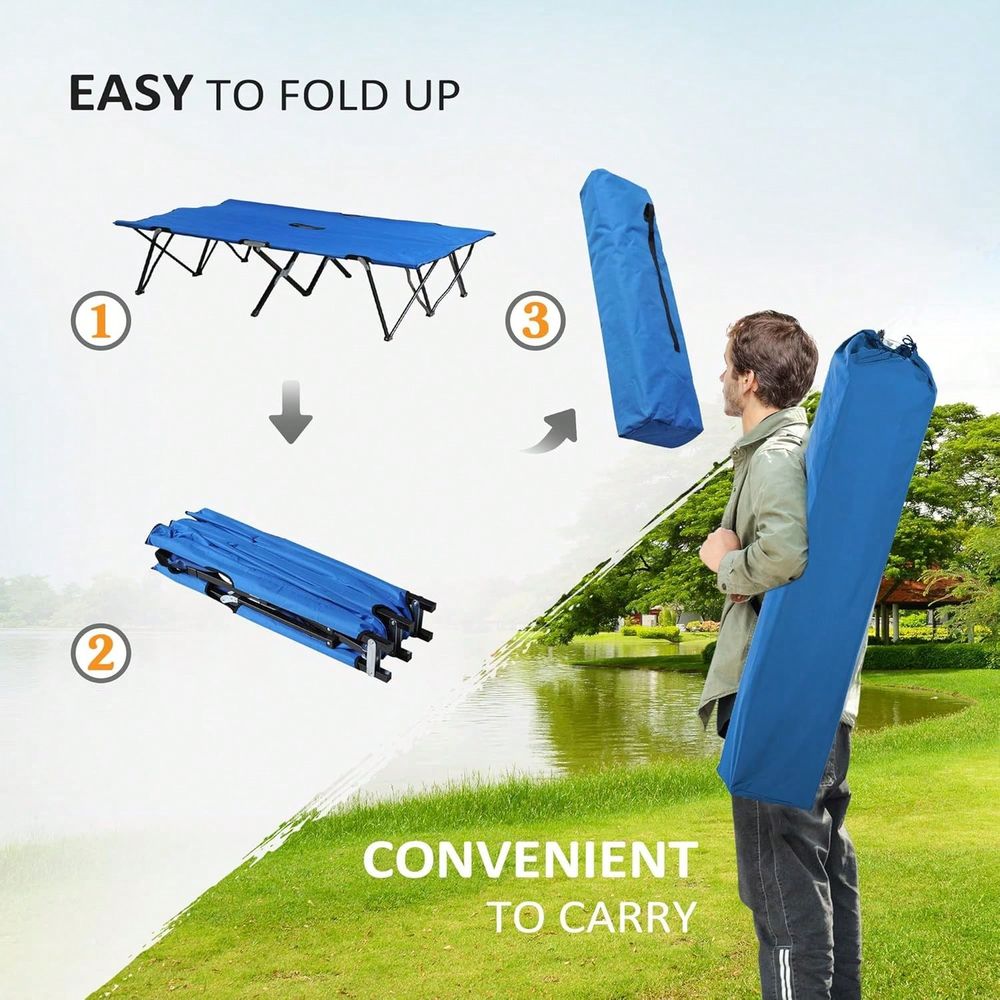 2 Person Folding Camping Cot F - Outdoor Camping Cot recension och pris