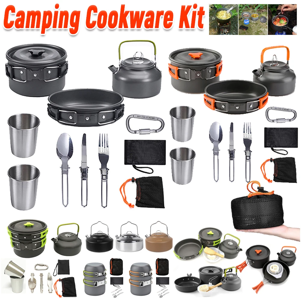 Camping Cookware Kit Kettle Po - Outdoor Camping Kettle recension och pris